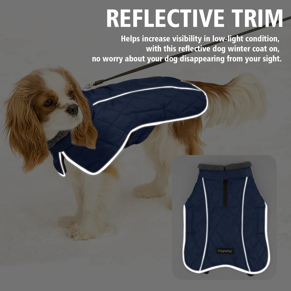 Fragralley coat reflective strips enhance nighttime visibility for safety.