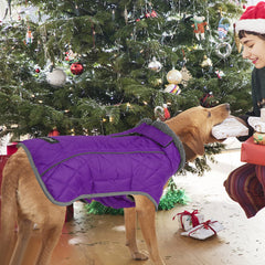 Fragralley purple M coat interior fleece lining for cozy warmth.