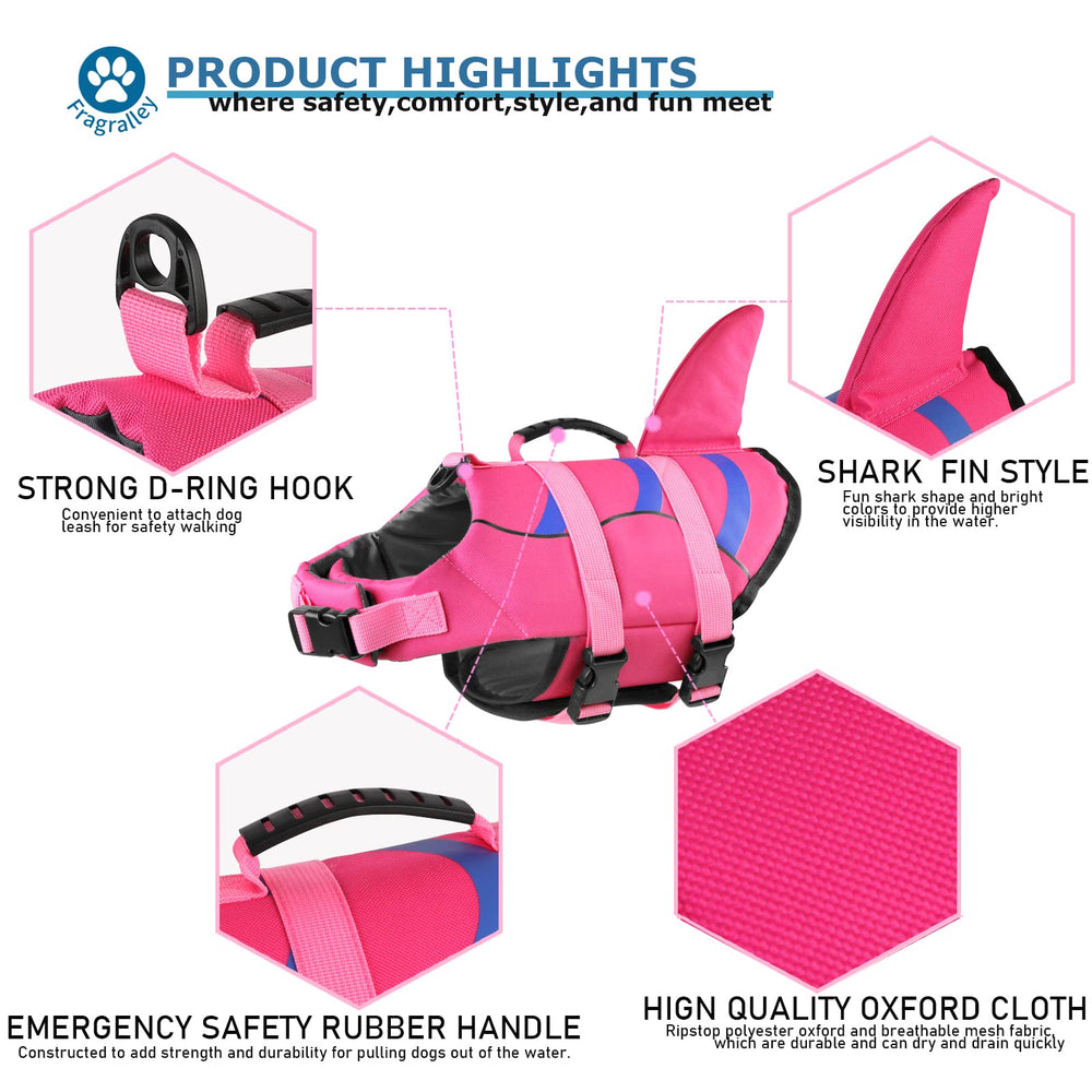 Fragralley dog life vest ripstop nylon construction offers durable lightweight flotation on adventures.