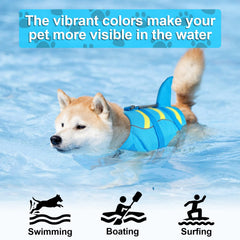 Fragralley dog life vest supports water adventure with buoyancy and mobility.