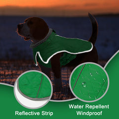 Fragralley dog winter coat elastic abdomen band supports free movement