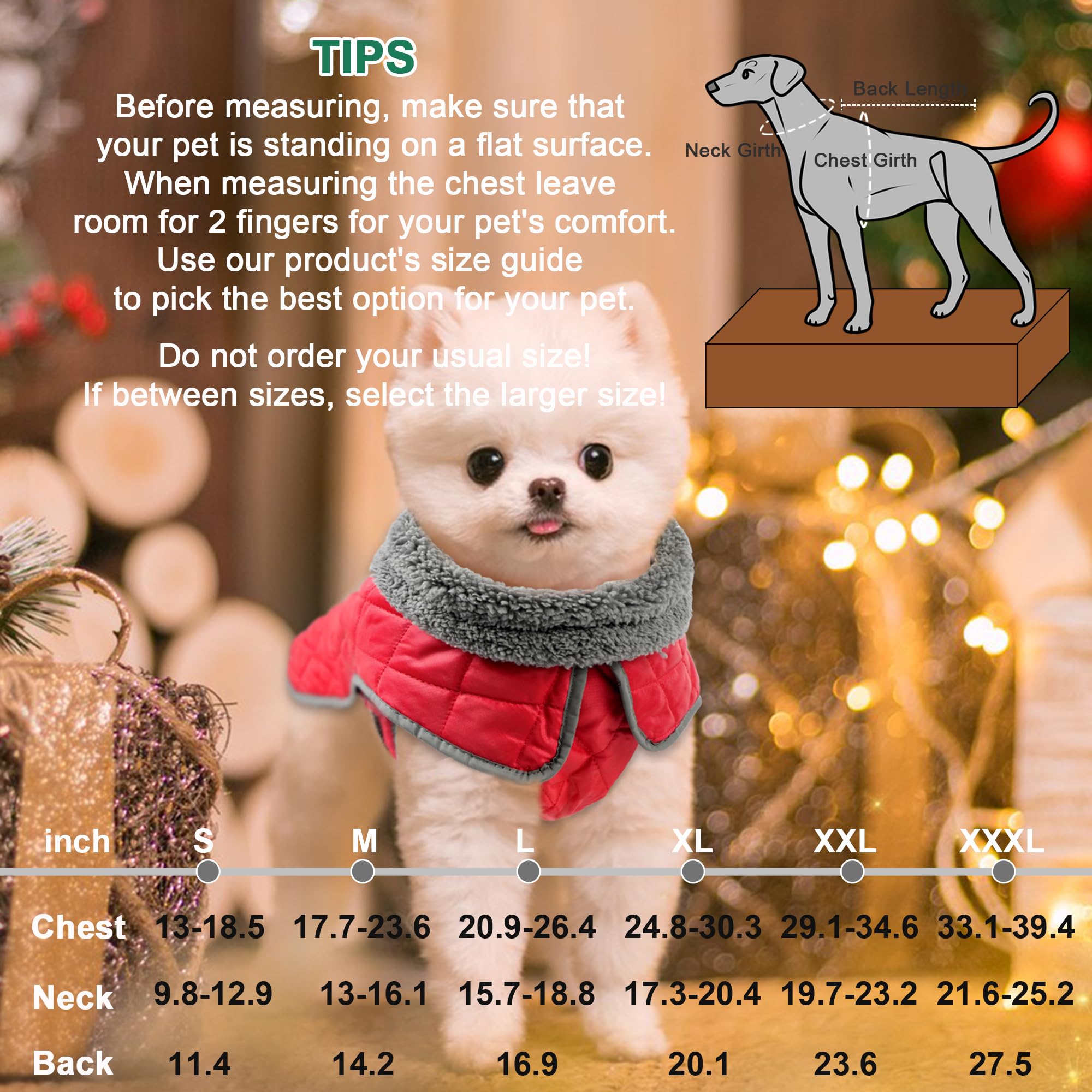Fragralley dog winter coat with harness hole enables secure, comfortable walking.