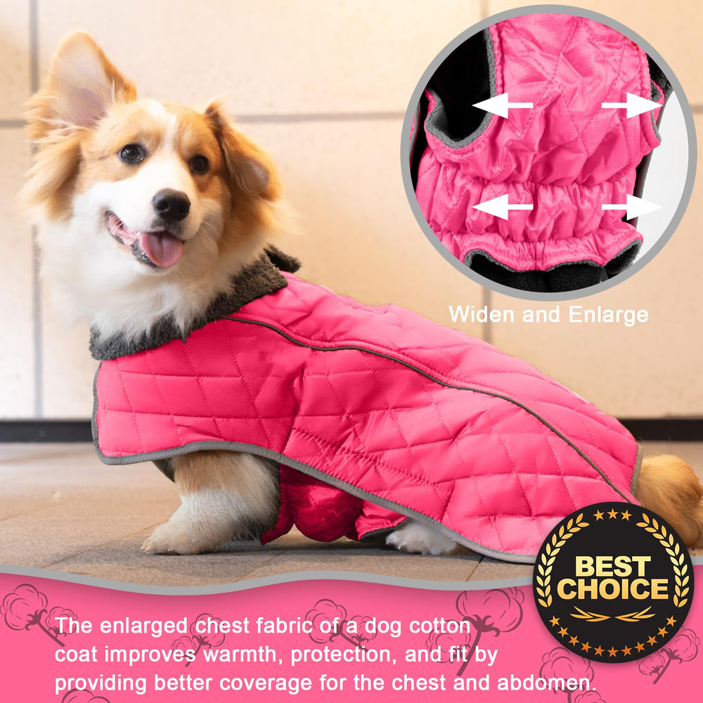 Fragralley coat shows reflective trim for enhanced nighttime visibility.