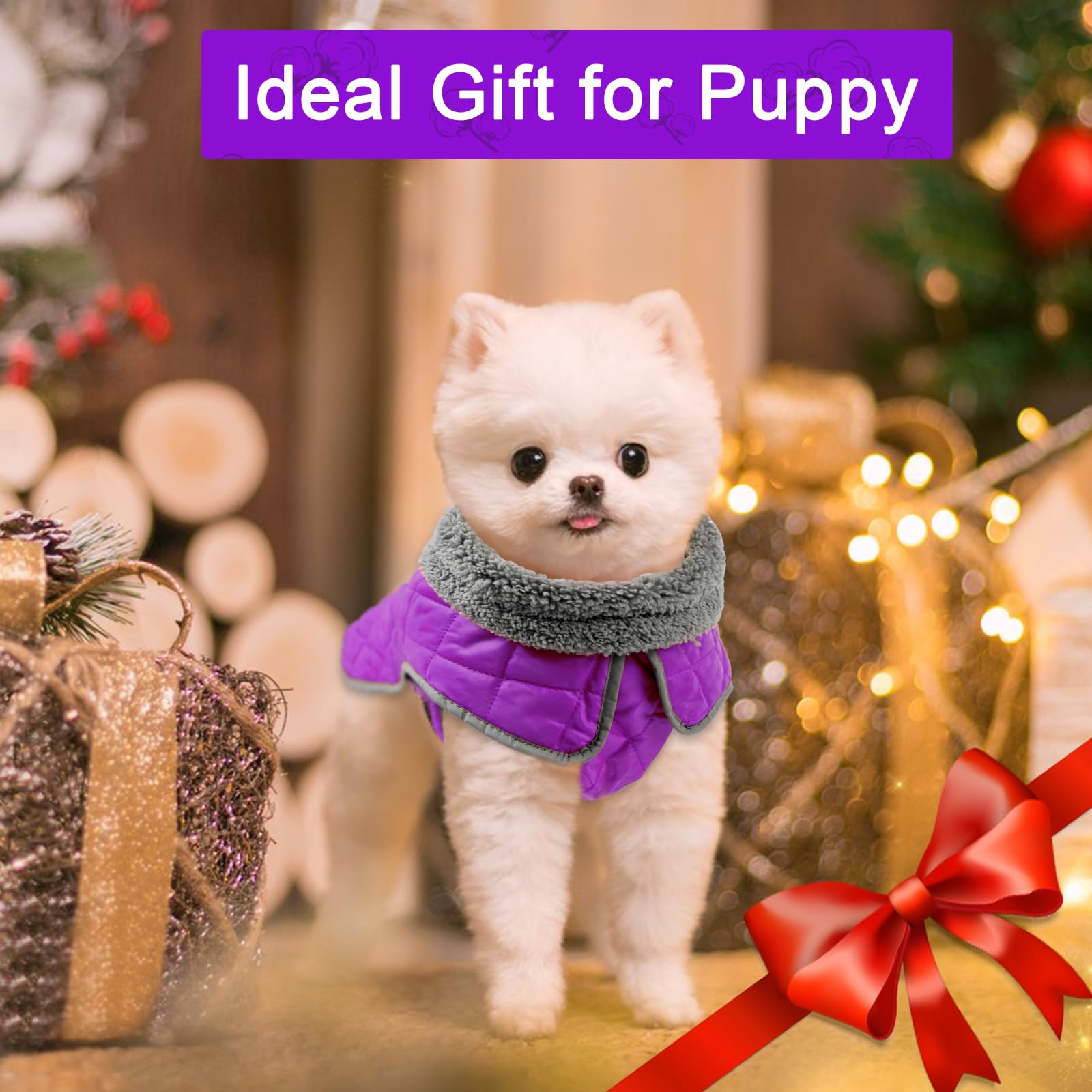 Fragralley dog winter coat interior lining keeps warmth close for cold walks