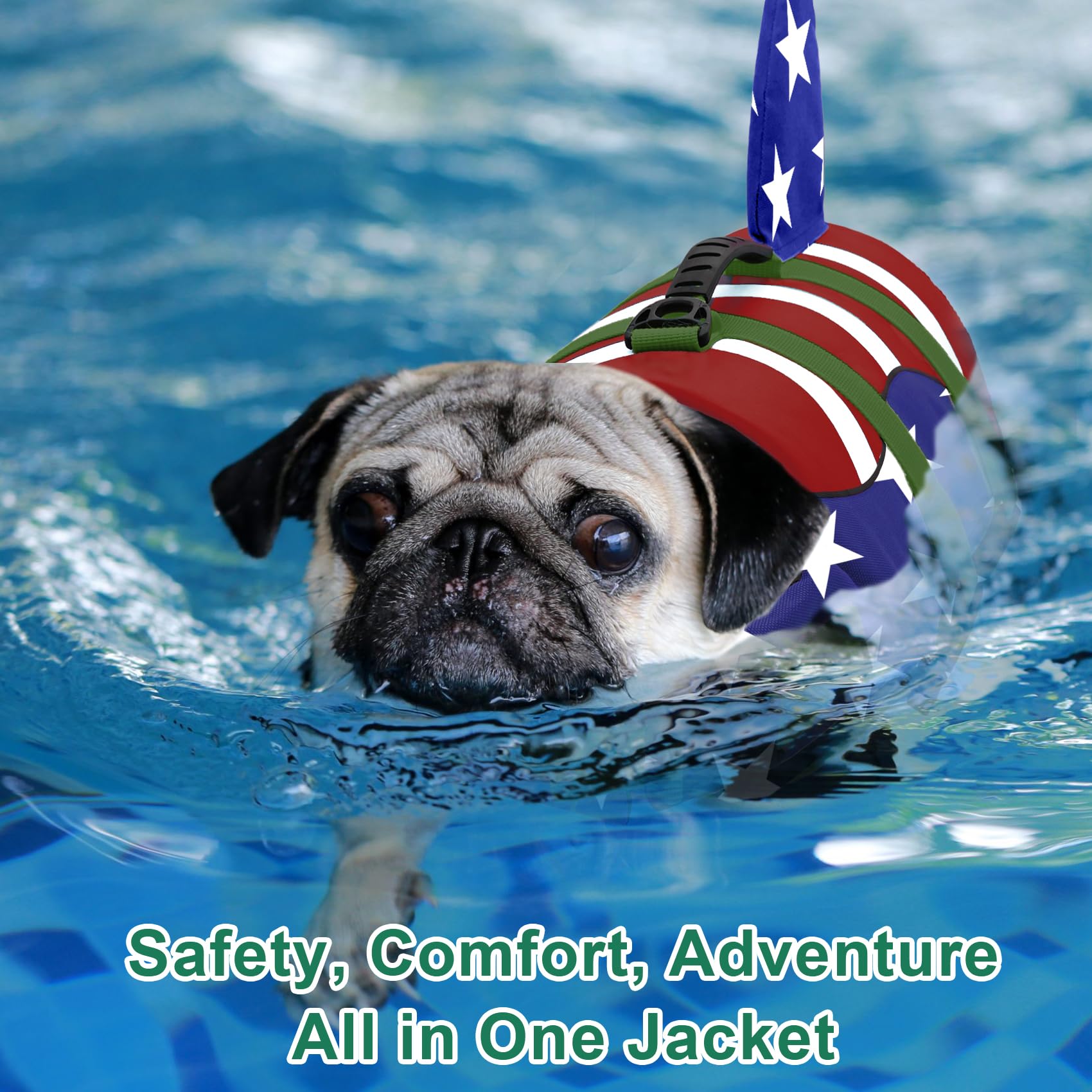 Fragralley tear-resistant nylon dog life jacket demonstrates durable construction for outdoor adventures.
