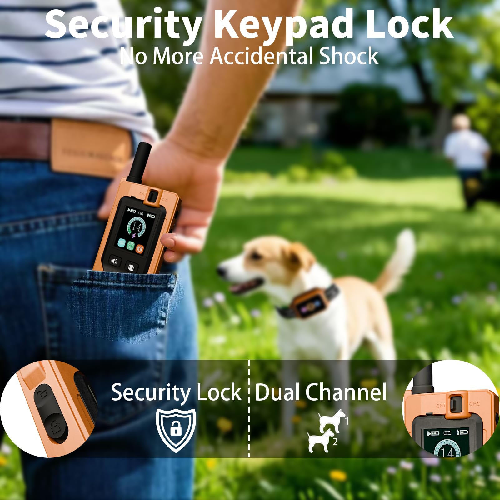 Frayo adjustable neck strap fits dogs from small to large sizes.