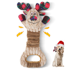 Frbyvad Christmas interactive dog toy with reindeer design for engaging chew and play