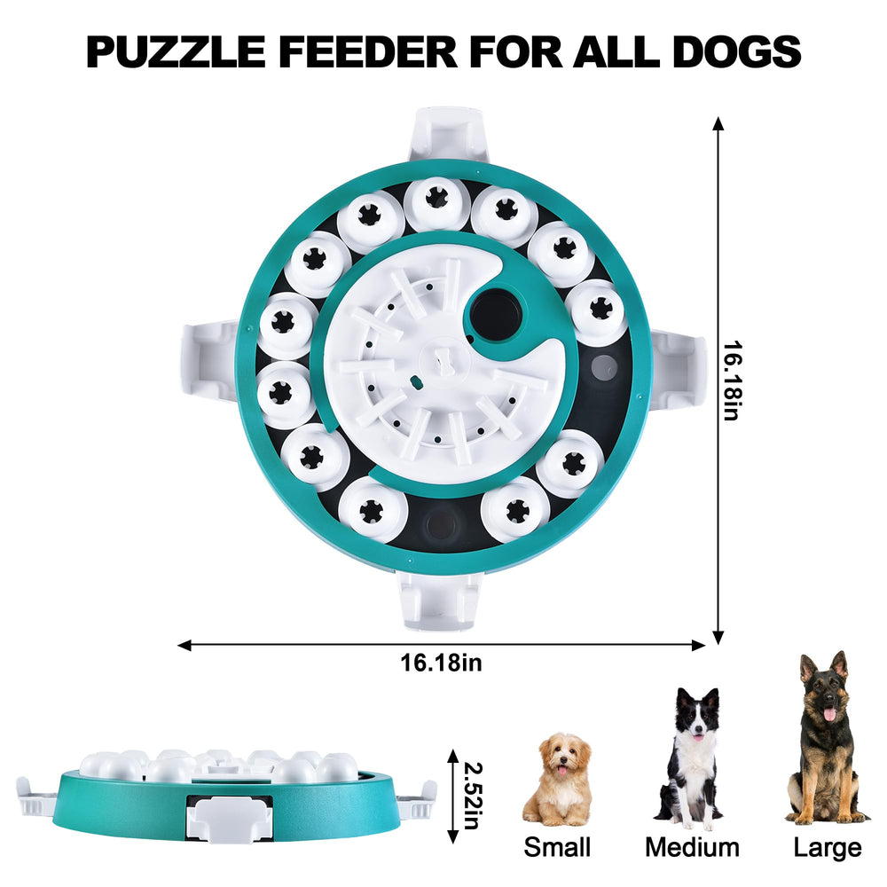 Freedoggi puzzle dimensions 16.18x16.18x2.52 inches perfect for all dogs.