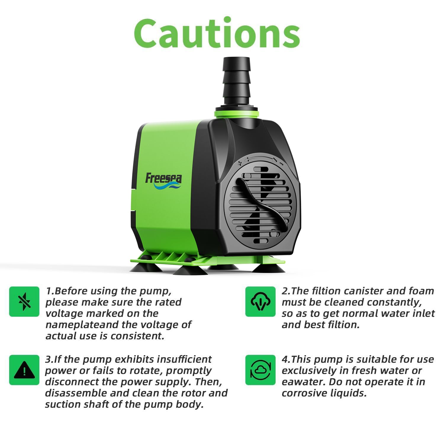 FREESEA pump integrated into aquarium or hydroponics setup for circulation