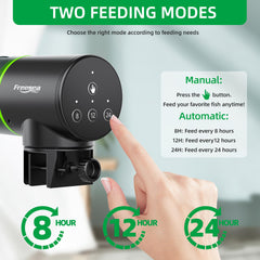 200 ml capacity on FREESEA feeder accommodates multiple food types.