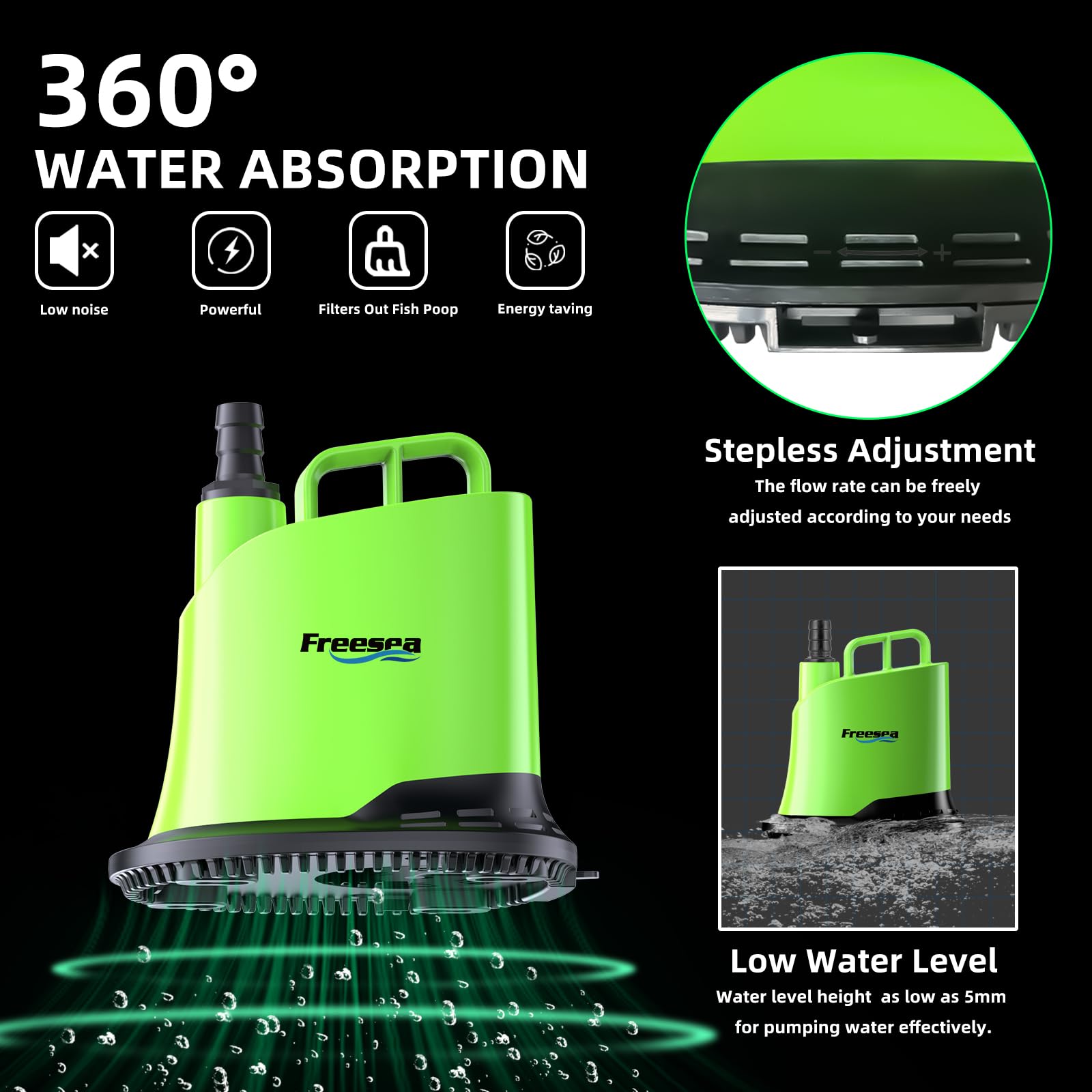 FREESEA detachable outlet pipe shows versatile piping for ponds and hydroponics.