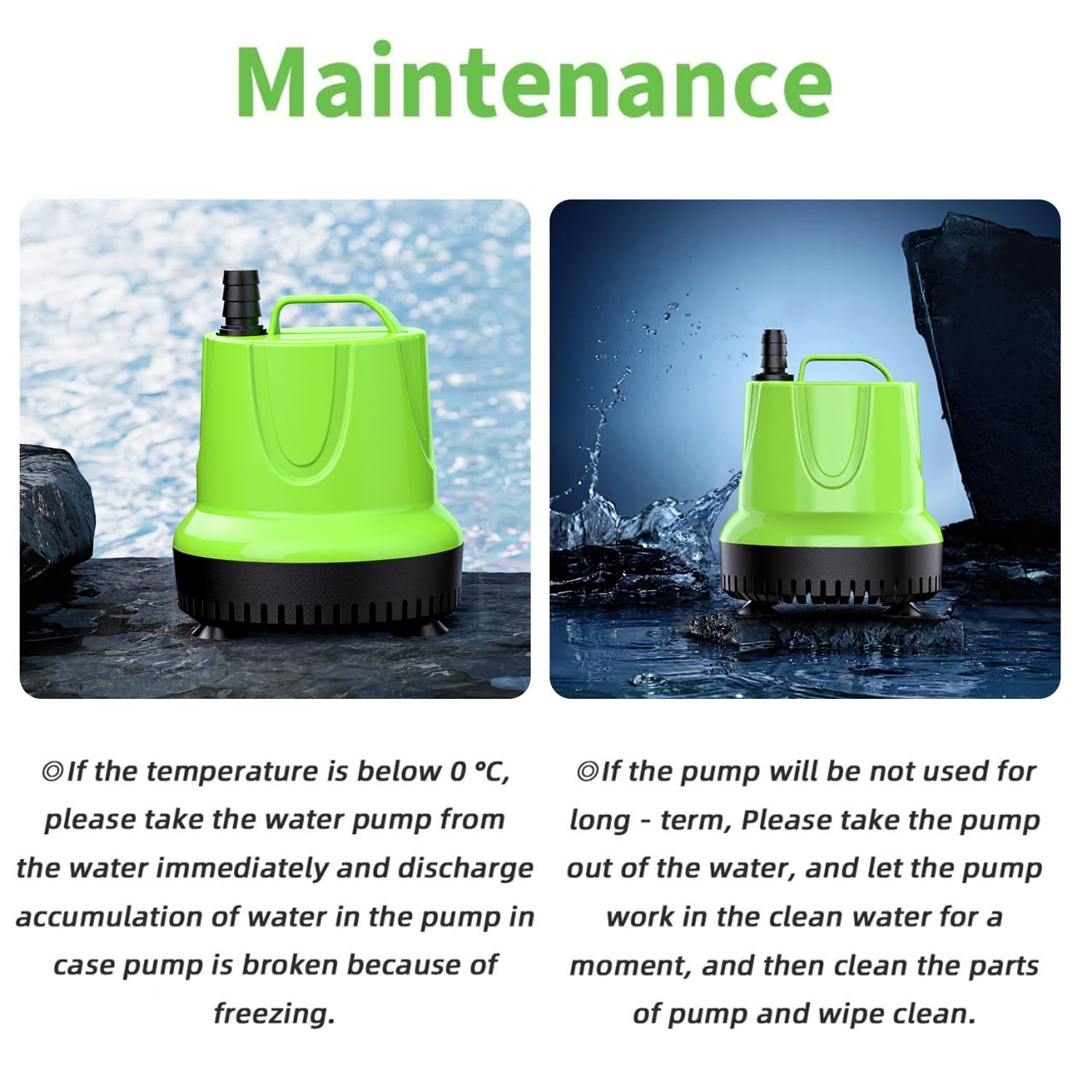 FREESEA maintenance-friendly design simplifies cleaning of water inlets.