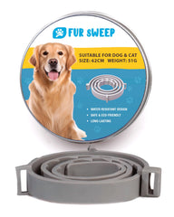FREEZE2TRIM Fur Sweep collar in gray, durable daily wear for active pets.