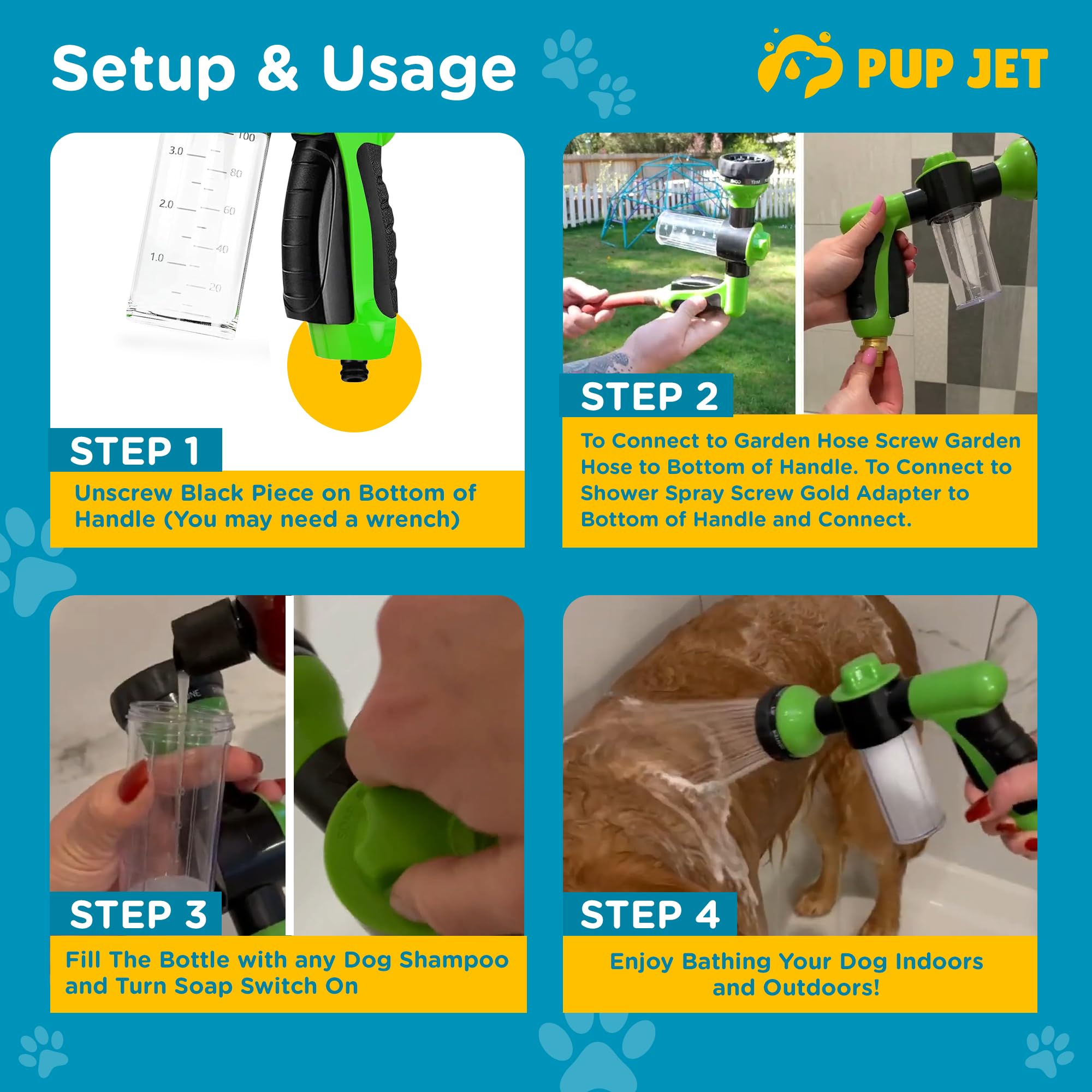 FREEZE2TRIM Pup Jet ergonomic handle for comfortable, one-handed use.