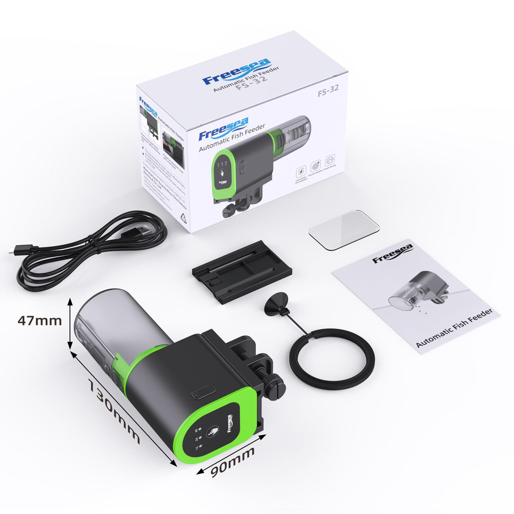 FREESEA in use in a small tank denoting hands-free feeding when away