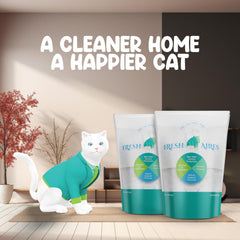 Fresh Aires Silica Crystal Cat Litter low-dust formula shown for cleaner air