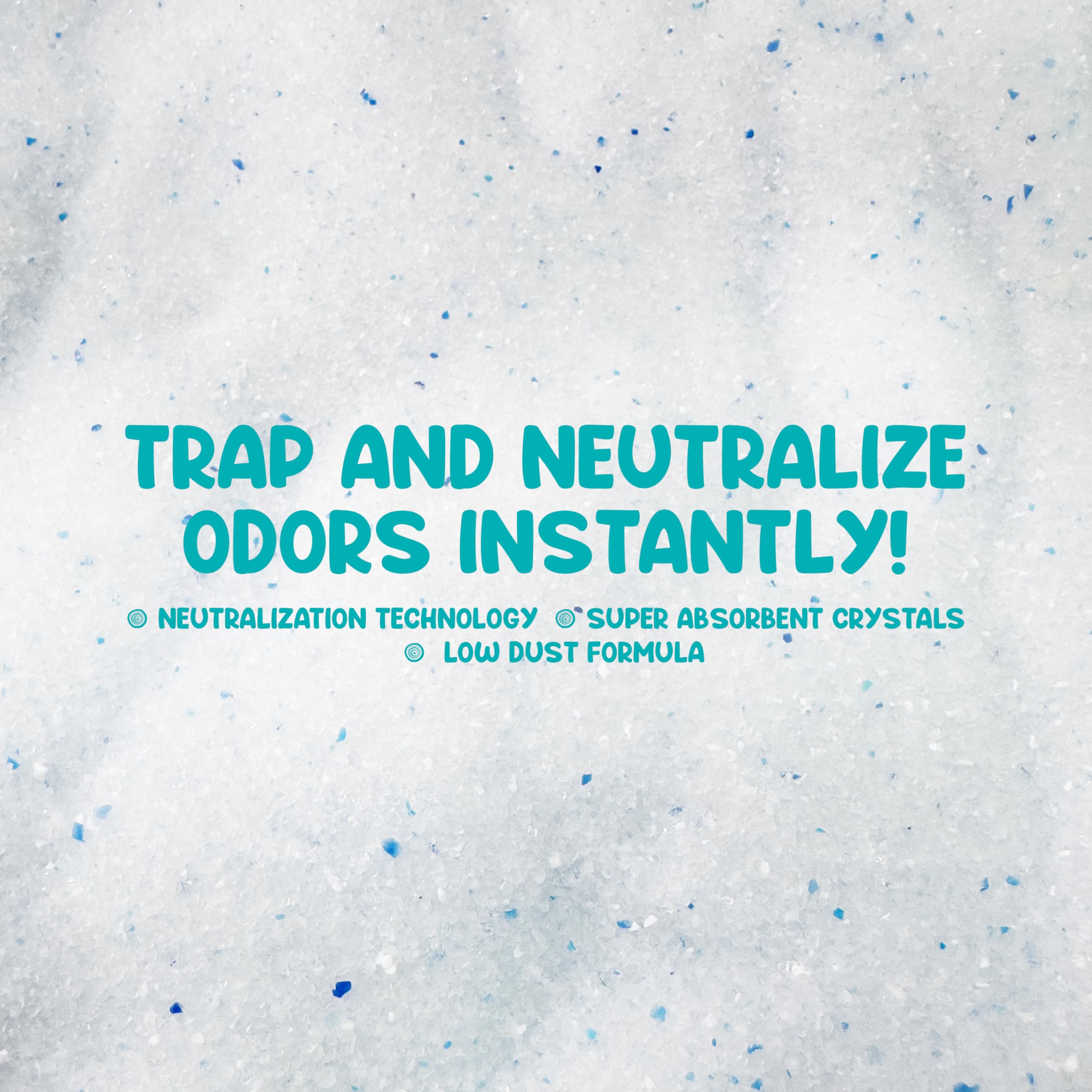 Fresh Aires Silica Crystal Cat Litter odor-control icon indicating long-lasting freshness