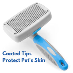 Freshly Bailey self-cleaning slicker brush undercoat grooming makes fur softer and easier to manage