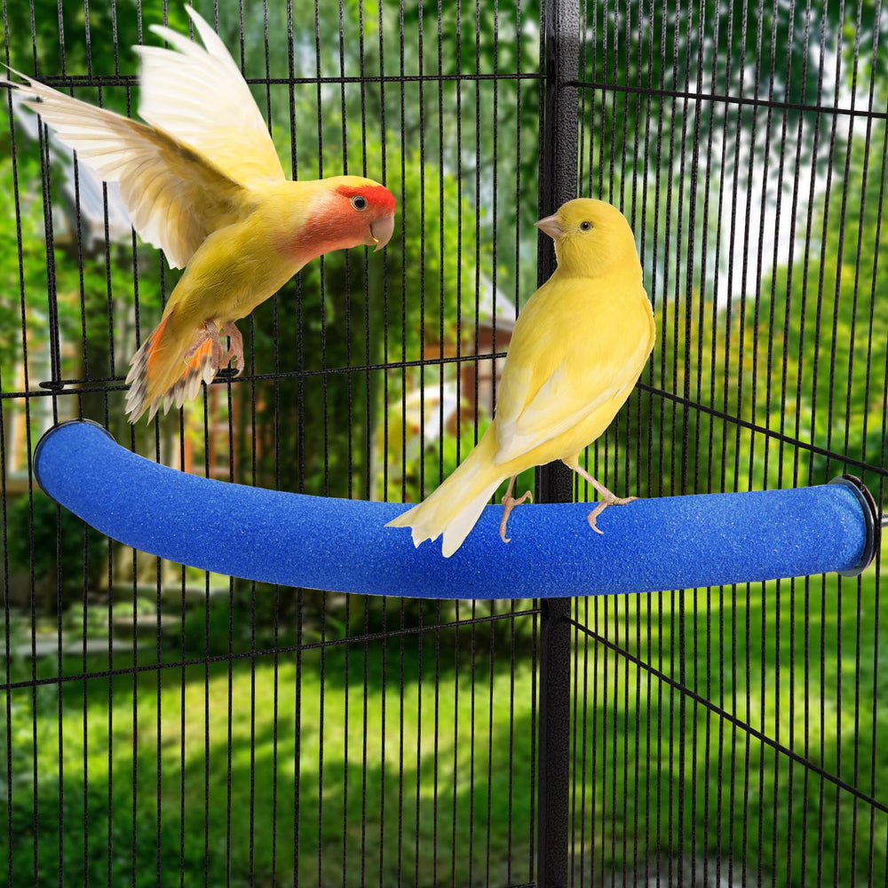 FrgKbTm parrot perch assembly shows easy install with wing nut and bolt