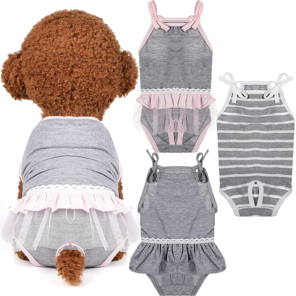 Frienda 3-piece dog diapers pack in a size M for female dogs