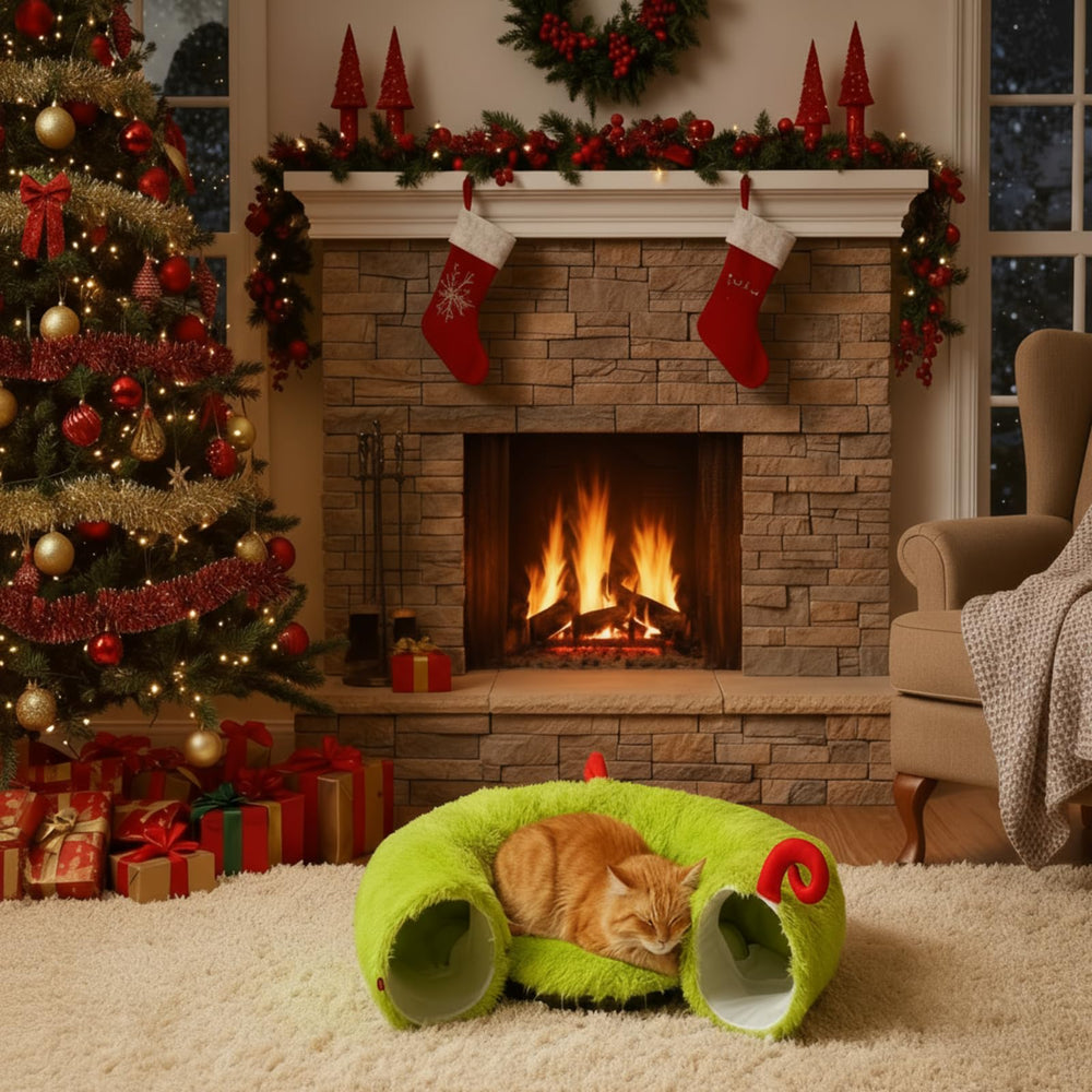 Frienda 3ft cat tunnel donut offers flexible shapes for lounging or active exploration