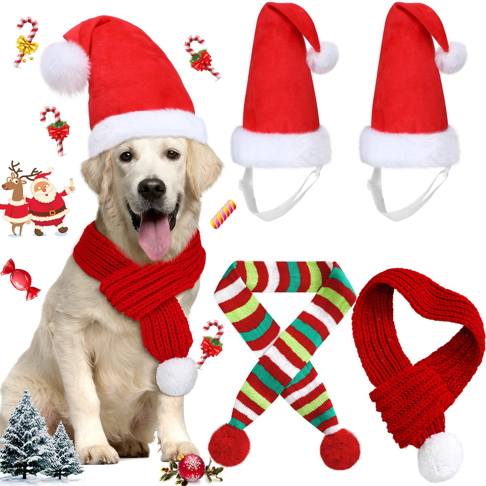 Frienda Christmas dog hat adjustable for secure fit during festive wear.