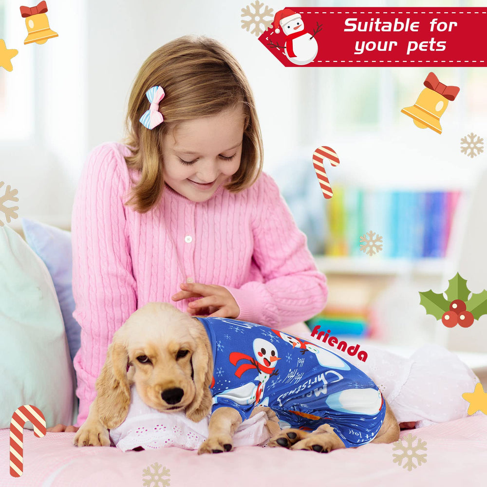 Frienda Christmas dog pajamas soft polyester warmth for winter days