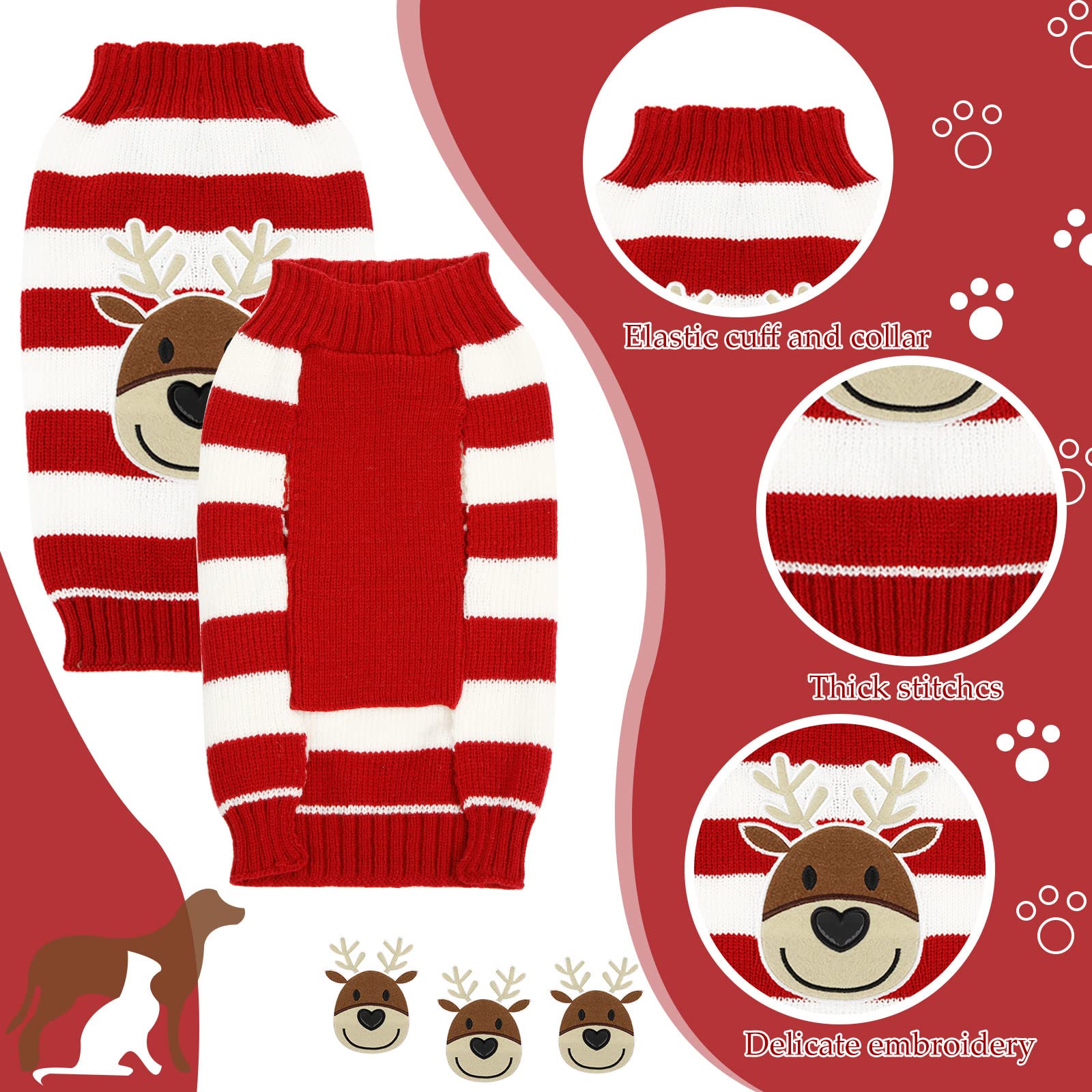 Frienda Halloween-themed dog sweater set for family gatherings and walks.