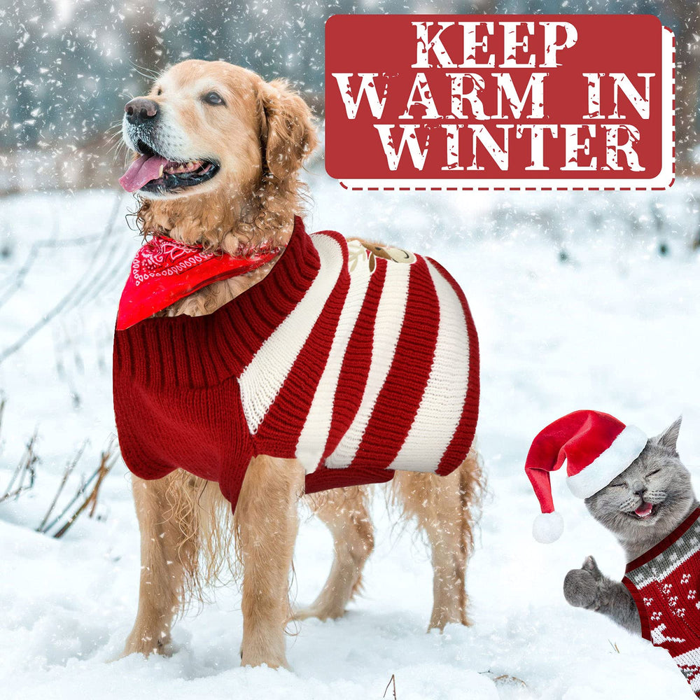 Frienda dense-stitching dog sweater for durability during play
