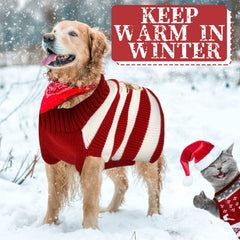 Frienda dense-stitching dog sweater for durability during play