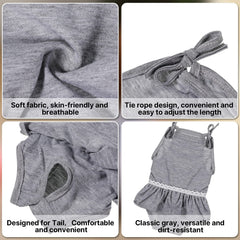 Frienda dog diapers with adjustable suspender strap securing fit