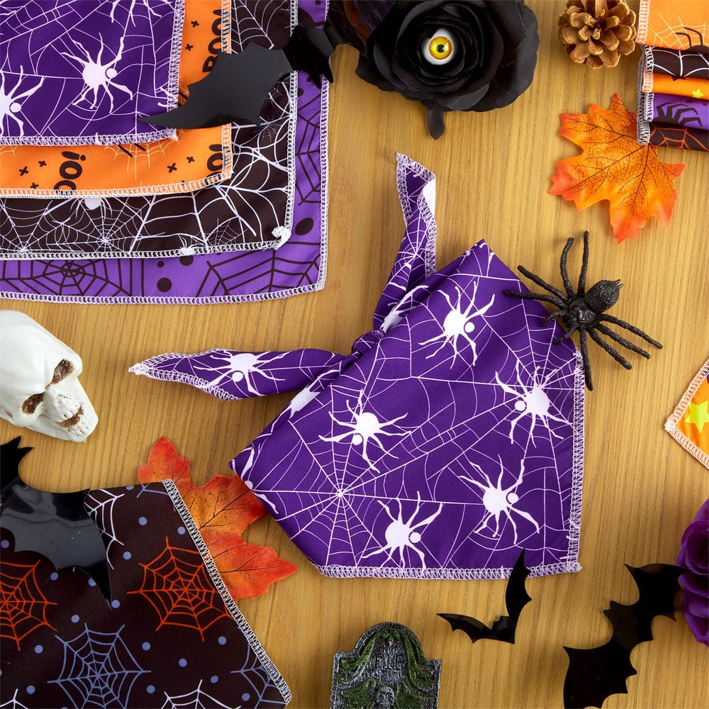 Frienda 30-piece Halloween bandana set shown as photo props