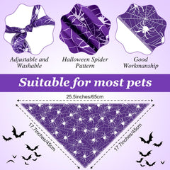 Frienda purple spider-web bandana adds color to pet portraits