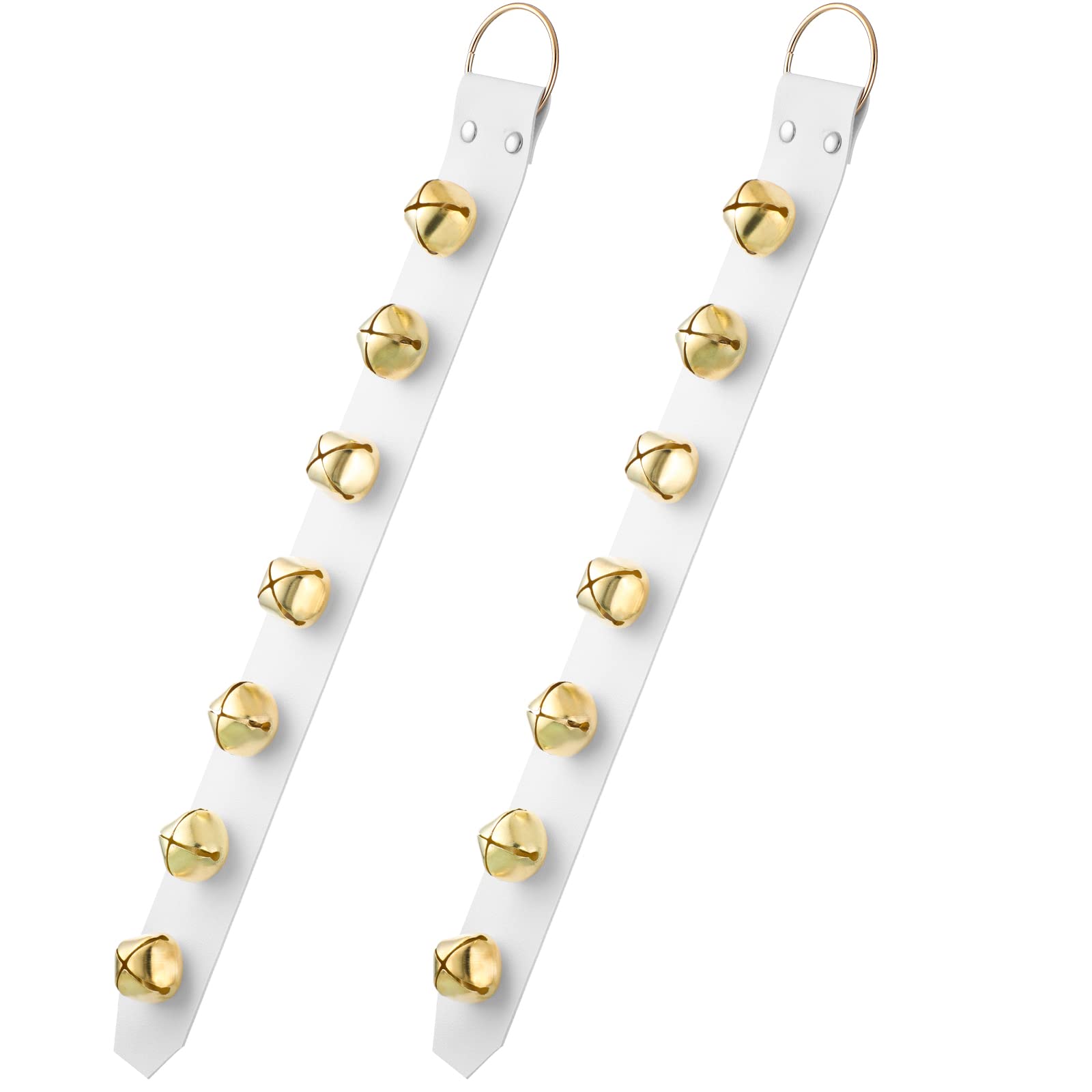 Frienda Hanging Jingle Bells on a door knob for easy pet signaling and festive decor.