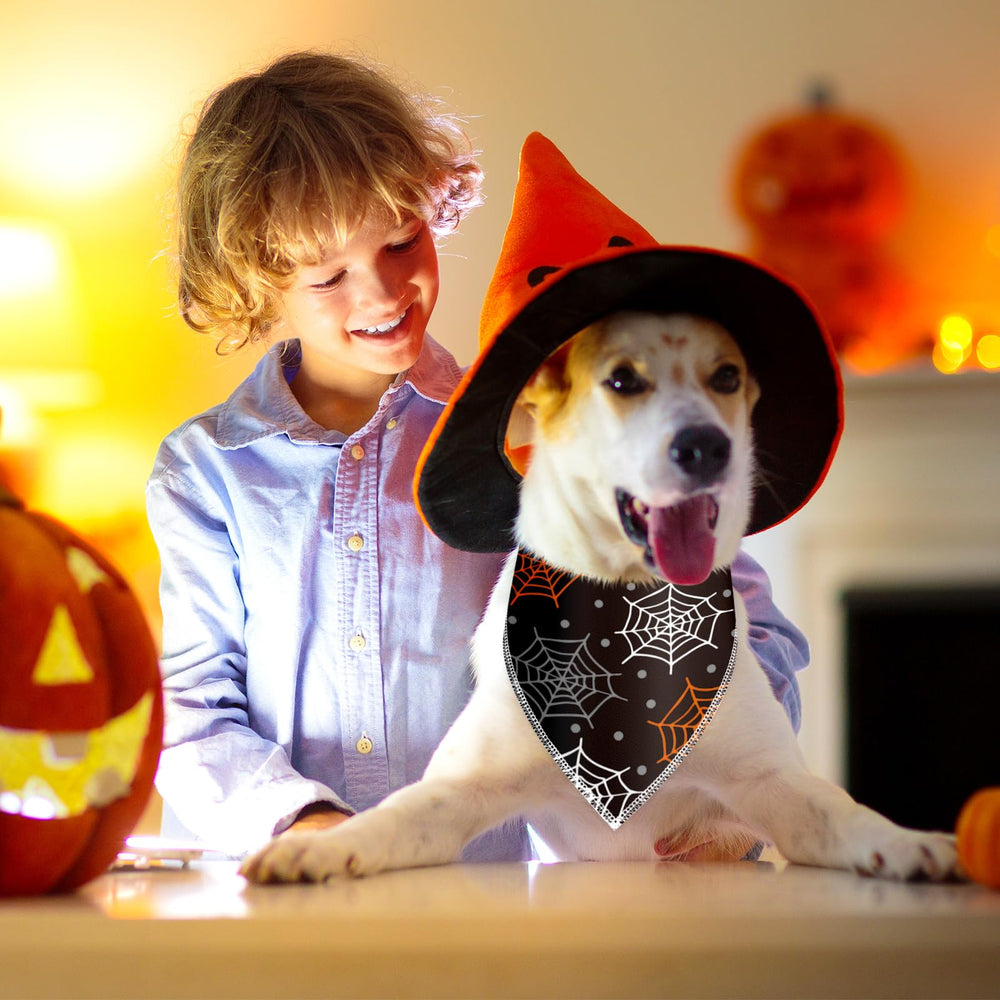 Frienda pet accessory Halloween triangle bandana for quick styling
