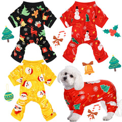 Frienda pijama para perro navidad Santa frontal, mantiene calor suave y cómodo.
