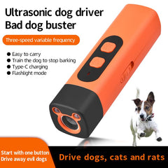 Friengood Bark Deterrent side view — compact handheld device for on-the-go dog training.