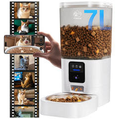 Frienhund automatic cat feeder camera front view for remote monitoring and peace of mind.