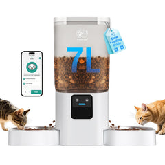 Frienhund automatic cat feeder front view for multi-pet homes