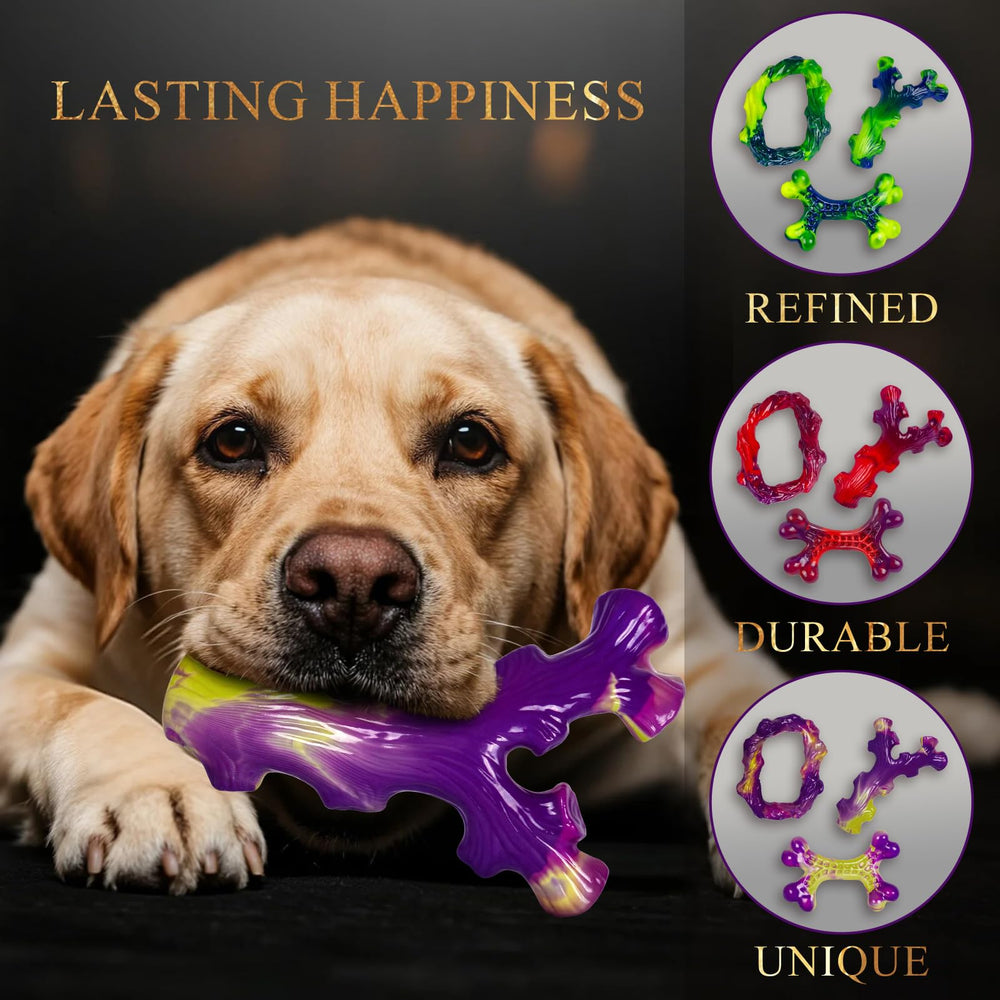 Frienhund ergonomic bone-shape toy for easy pickup during play.