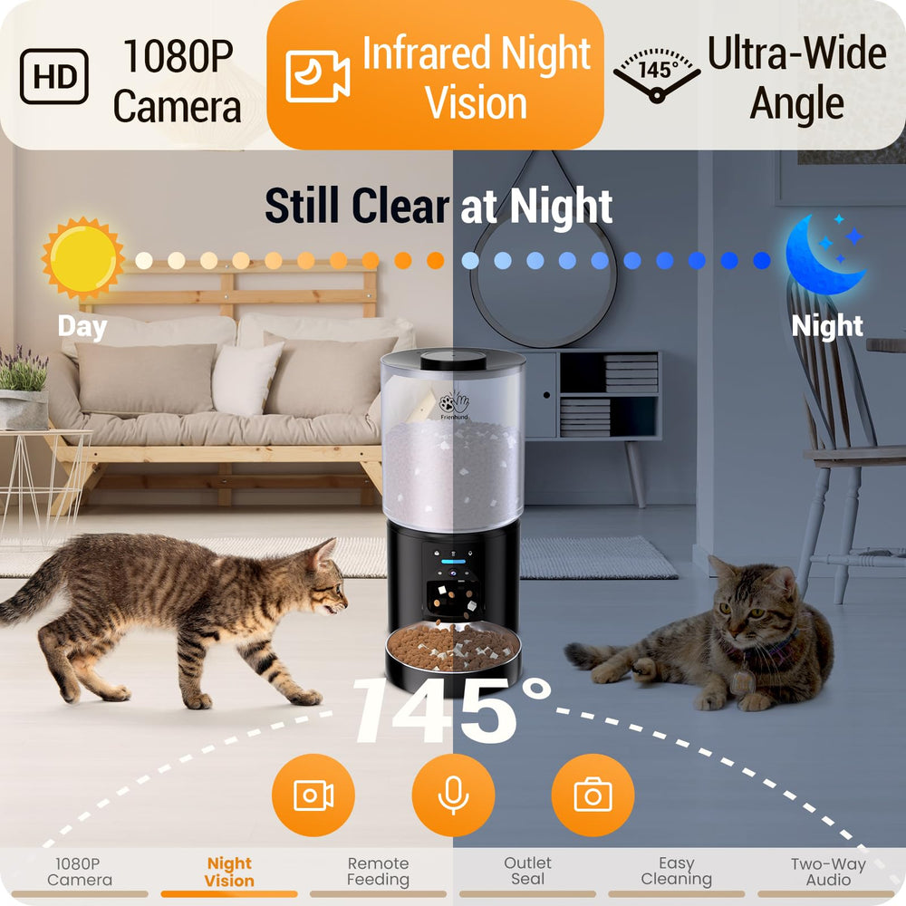 Frienhund night vision setup image for clear viewing during nighttime feeding.