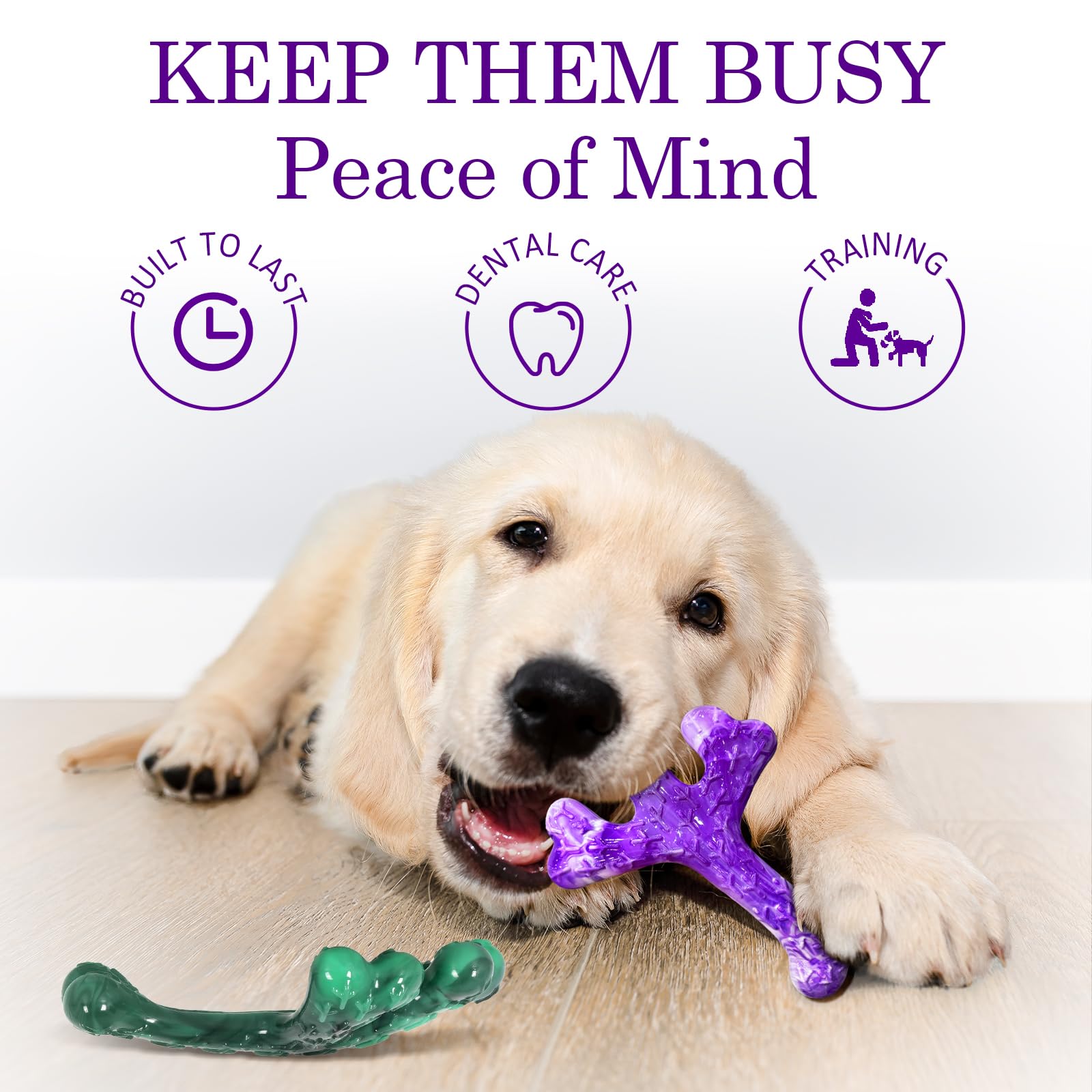 Frienhund tough nylon chew bone close-up shows long-lasting durability for heavy chewers.