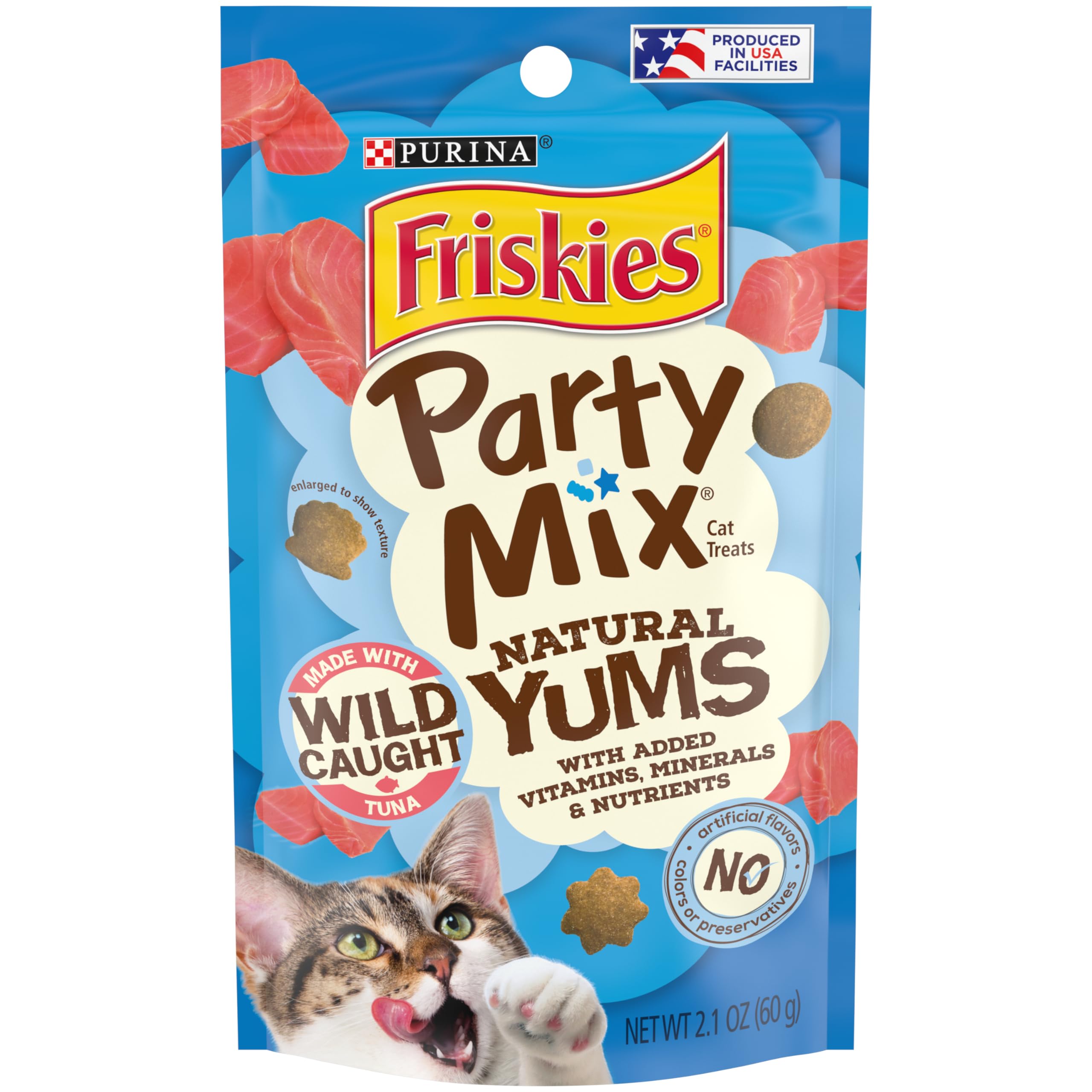 Friskies natural-yums wild-tuna pack 10 pouches for convenient daily treats