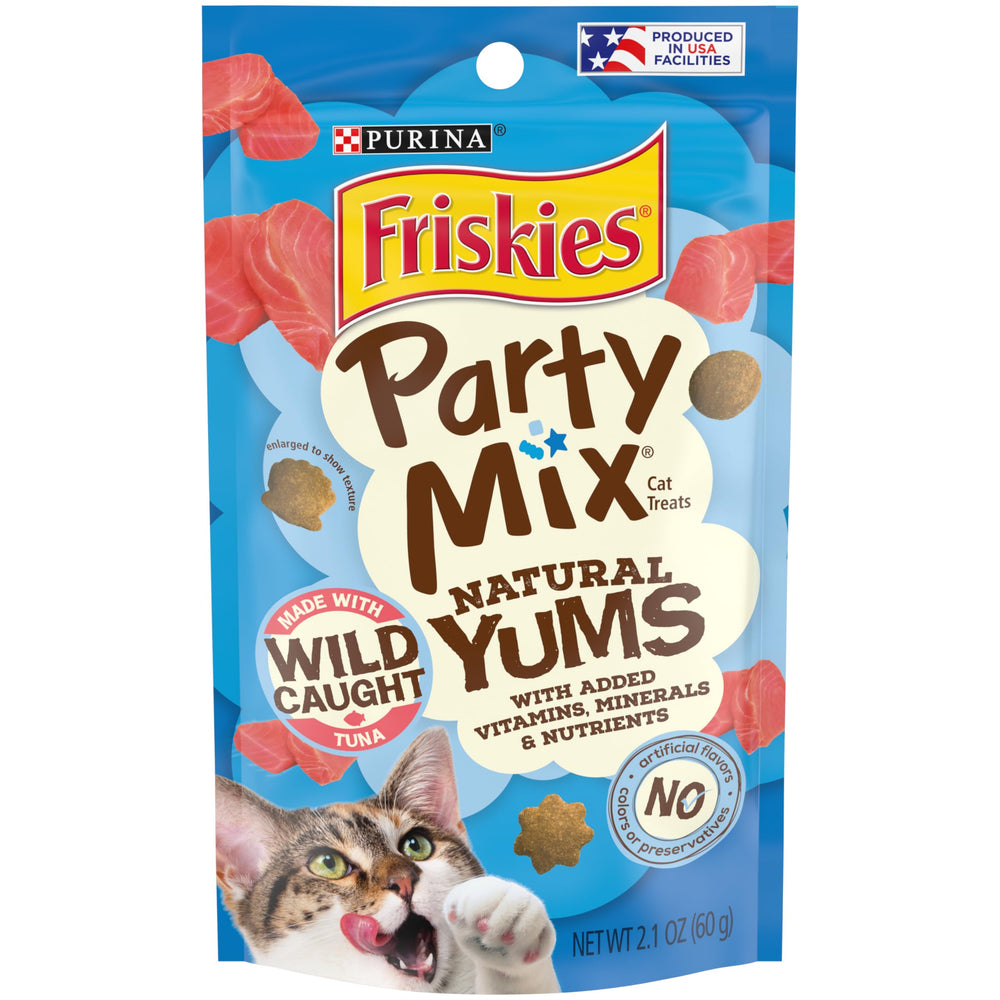 Friskies natural-yums wild-tuna pack 10 pouches for convenient daily treats