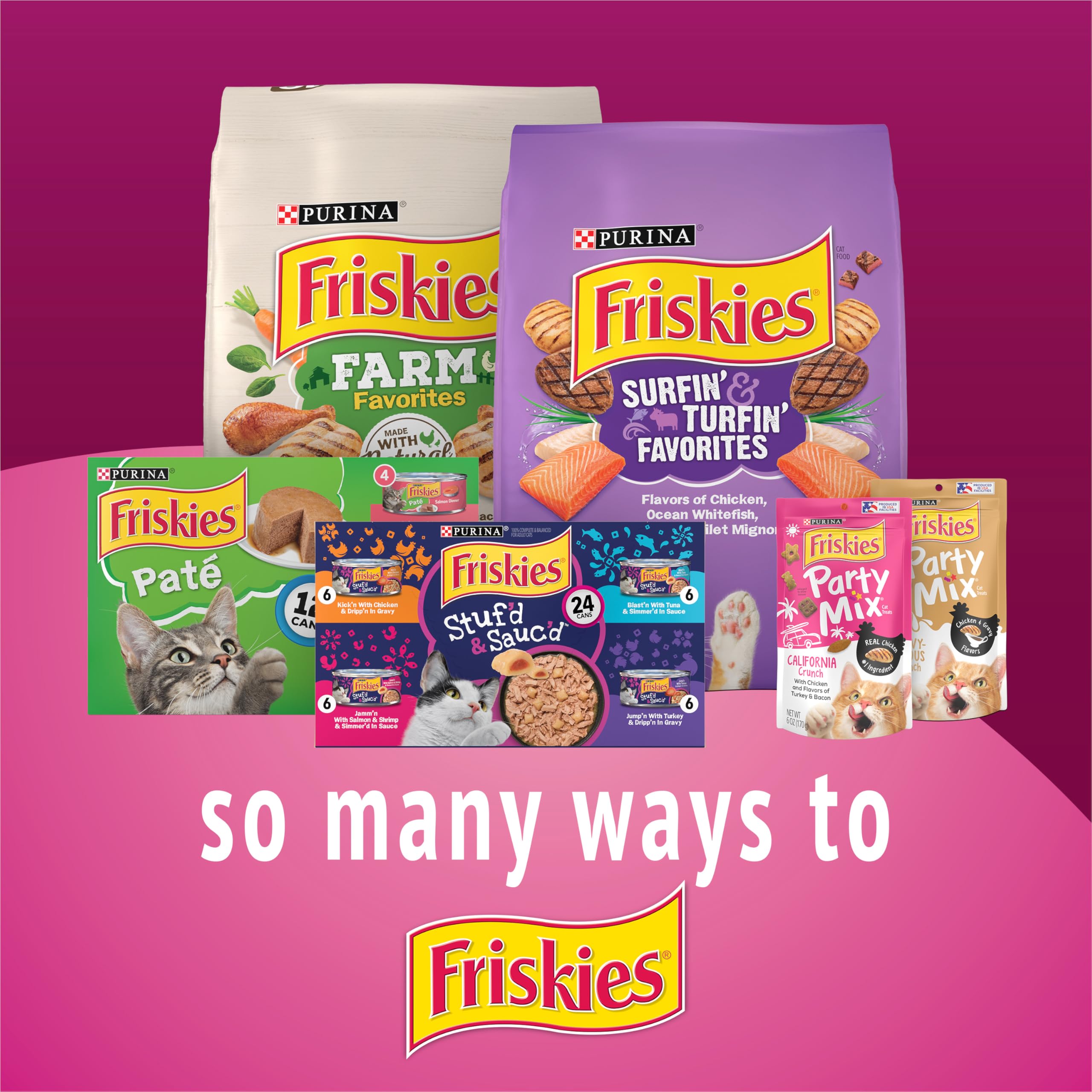 Friskies Playfuls 2.1 oz pouch ideal for quick treat breaks.