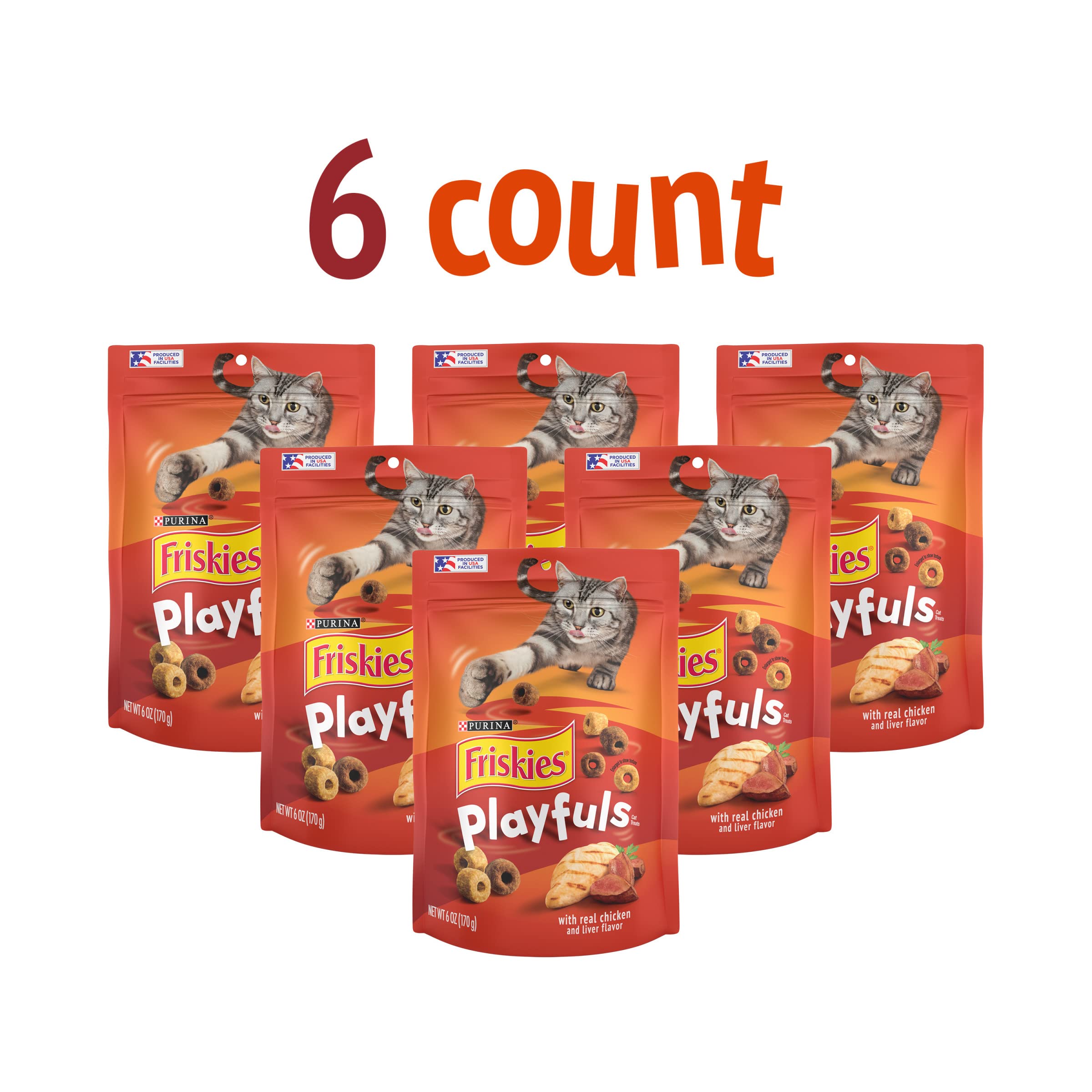 Friskies Playfuls unique shape invites tossing and pouncing during play.