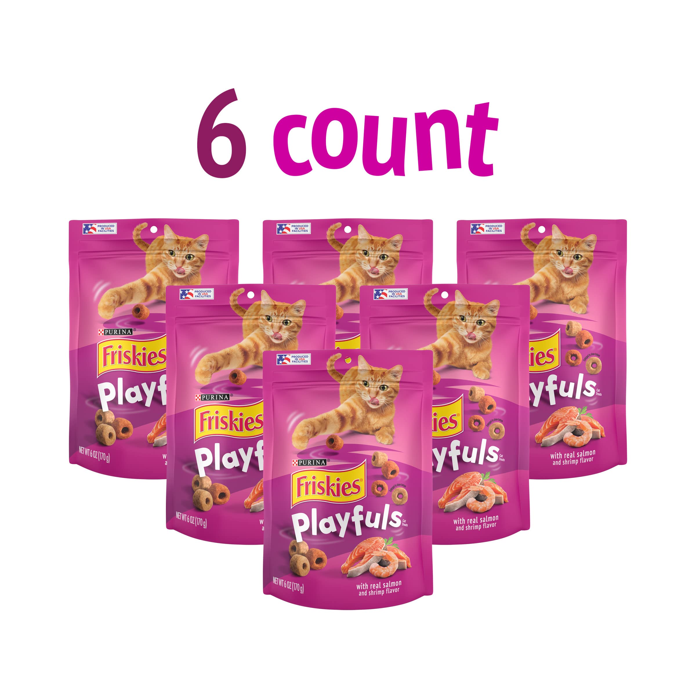 Friskies Playfuls unique shape rewards cats with tossing and pouncing play.
