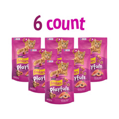 Friskies Playfuls unique shape rewards cats with tossing and pouncing play.