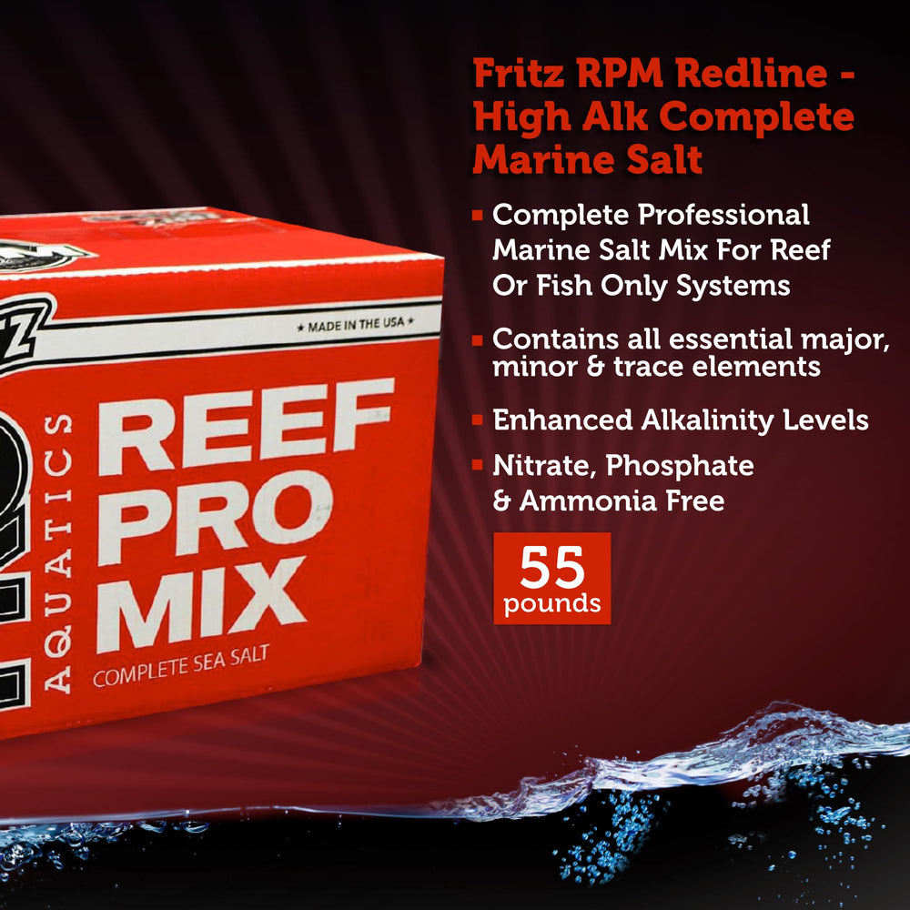 Fritz Aquatics RPM Redline salt mix being poured for precise reef dosing