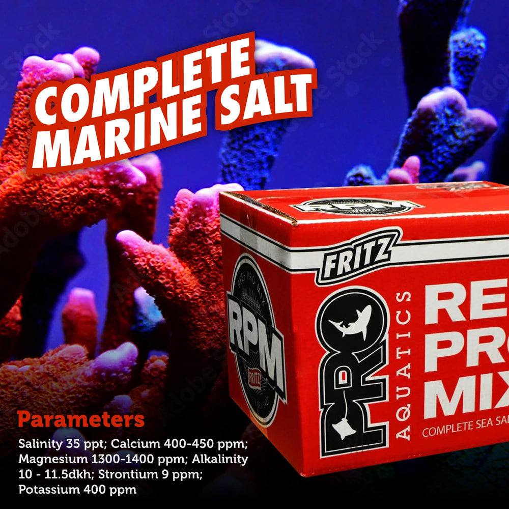 Fritz Aquatics RPM Redline high-alk salt supports SPS growth in nutrient-rich setups